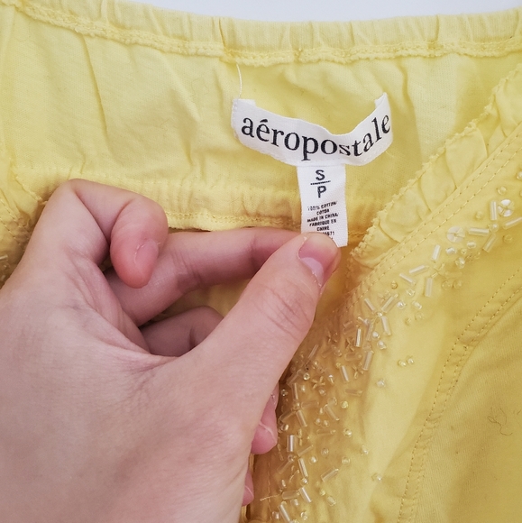EUC Aeropostale Yellow Beaded Tank. - Picture 4 of 4